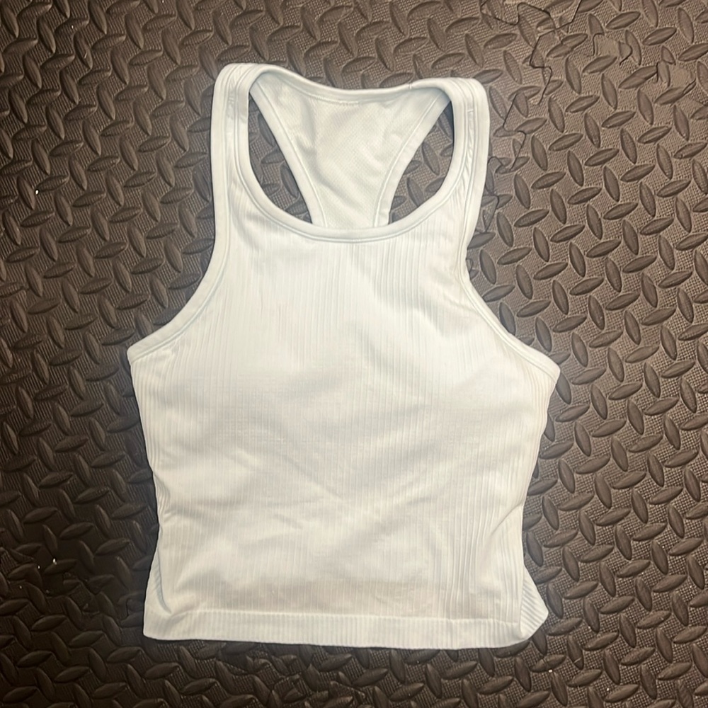 Light blue Lululemon tank top